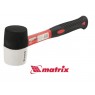 Киянка гумова MTX 450г, чорно-біла, фібергласова ручка