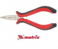 Длинногубцы MTX Mini 130 мм, прямые никелированные, 2-комп. ручки, авторазжим_С
