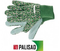 Перчатки садовые PALISAD х/б с ПВХ точкой, размер L, манжет_С