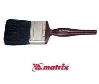 Кисть плоская MTX "Декор" 2.5", натуральная черная щетина, деревянная ручка_В