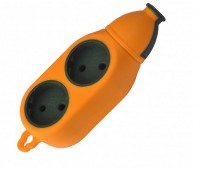 Колодка 3-я без з/к оранжевая, двухсторонняя каучуковая с USB