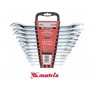 Набір ключів ріжкових MATRIX Master 12 шт, (6-32мм), CrV, Elliptical, дзеркальне хромування
