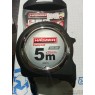 Рулетка HAISSER Compact 5мx25мм, нейлон, прогумований корпус, 2 стопа, магніт,