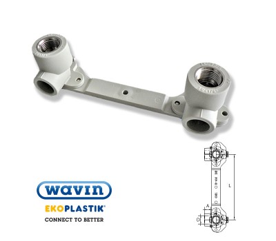 Комплект EKOPLASTIK 20x1 / 2 " РВ настінний установочний