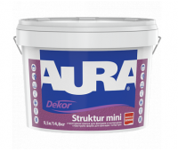 Краска AURA Dekor Struktur Mini 9.5л, силиконовая, фасадная структурная_А