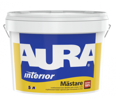 Фарба AURA Mastare 5.0 л, водно-дисперсійна, глубокоматовая для стель та стін