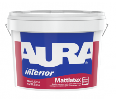 Фарба AURA Mattlatex 10.0 л, акрилова, глубокоматовая миється для стель та стін