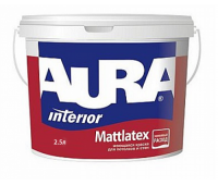 Фарба Aura Mattlatex TR база 2.25 л, акрилова, глубокоматовая миється для стель і стін