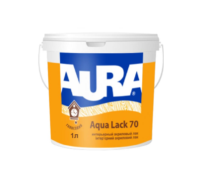 Лак AURA Aqua Lack 70 1.0л, акриловый, глянцевый панельный