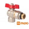 Кран кульовий з американкою Fado New PN40 1/2 " кутовий KU1