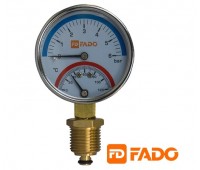 Термоманометр Fado вертикальний 1/2 " 120 ° з 6 бар TMV01