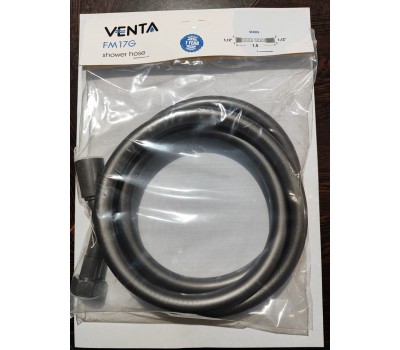 Шланг для душу VENTA 1,5 м, пвх, латунь, сталь, сірий, FM17G 093525 |