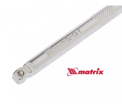 Подовжувач, MATRIX Master100 мм, 1/4, CrV, полірований хром, для робіт у важкодоступних місцях Подовжувач, MATRIX Master100 мм, 1/4, CrV, полірований хром, для робіт у важкодоступних місцях