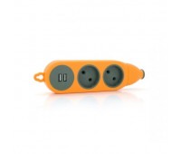 Колодка 2-я без з/к оранжевая, односторонняя каучуковая с USB_С