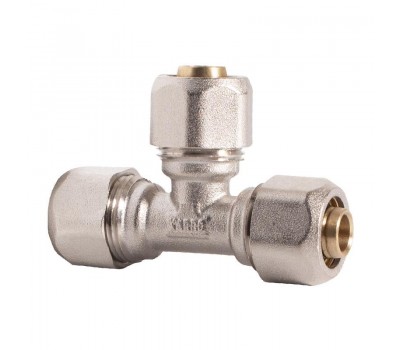 Трійник обжимний VALTEC 20х16х20 для м/п редукційний